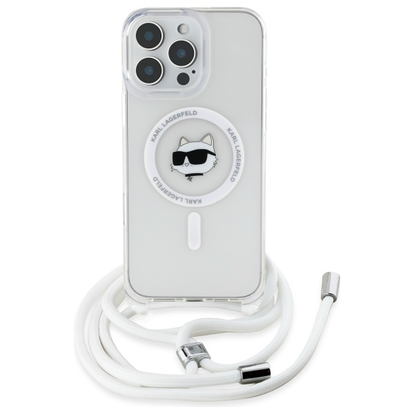 Karl Lagerfeld MagSafe dėklas iPhone 16 Pro – skaidrus