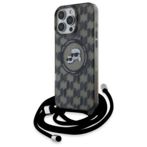 Karl Lagerfeld MagSafe dėklas iPhone 16 Pro – juodas