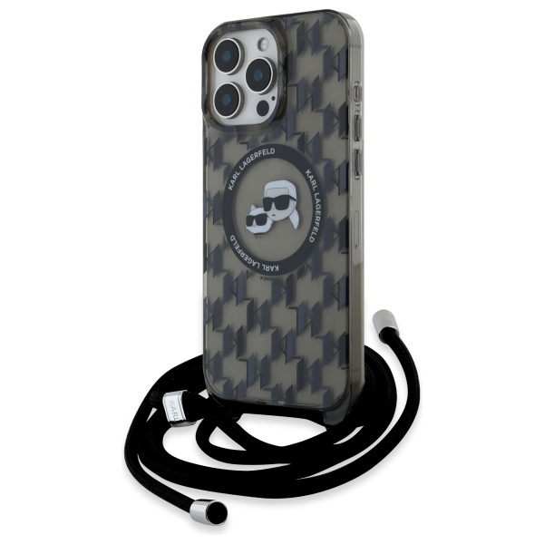 Karl Lagerfeld MagSafe dėklas iPhone 16 Pro – juodas