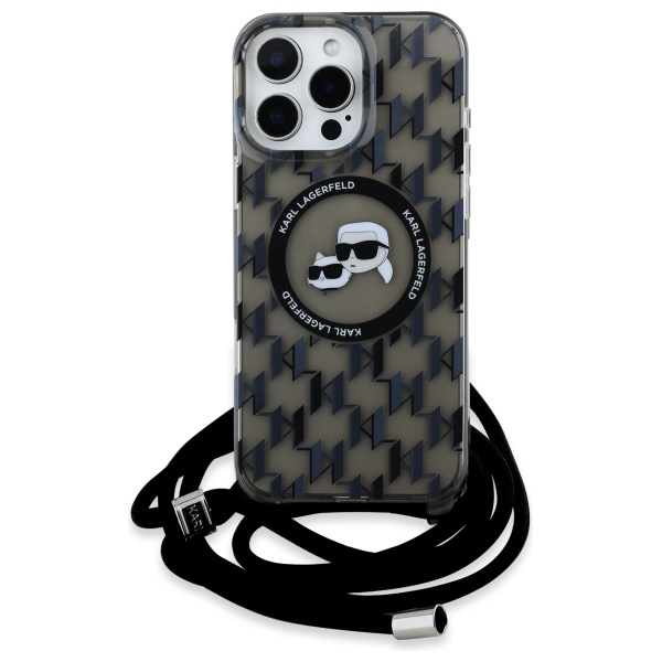 Karl Lagerfeld MagSafe dėklas iPhone 16 Pro – juodas