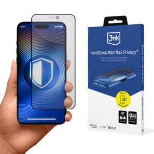 Grūdinto stiklo 3mk Hardglass Matt Max privatumas, skirtas Apple iPhone 16 Pro