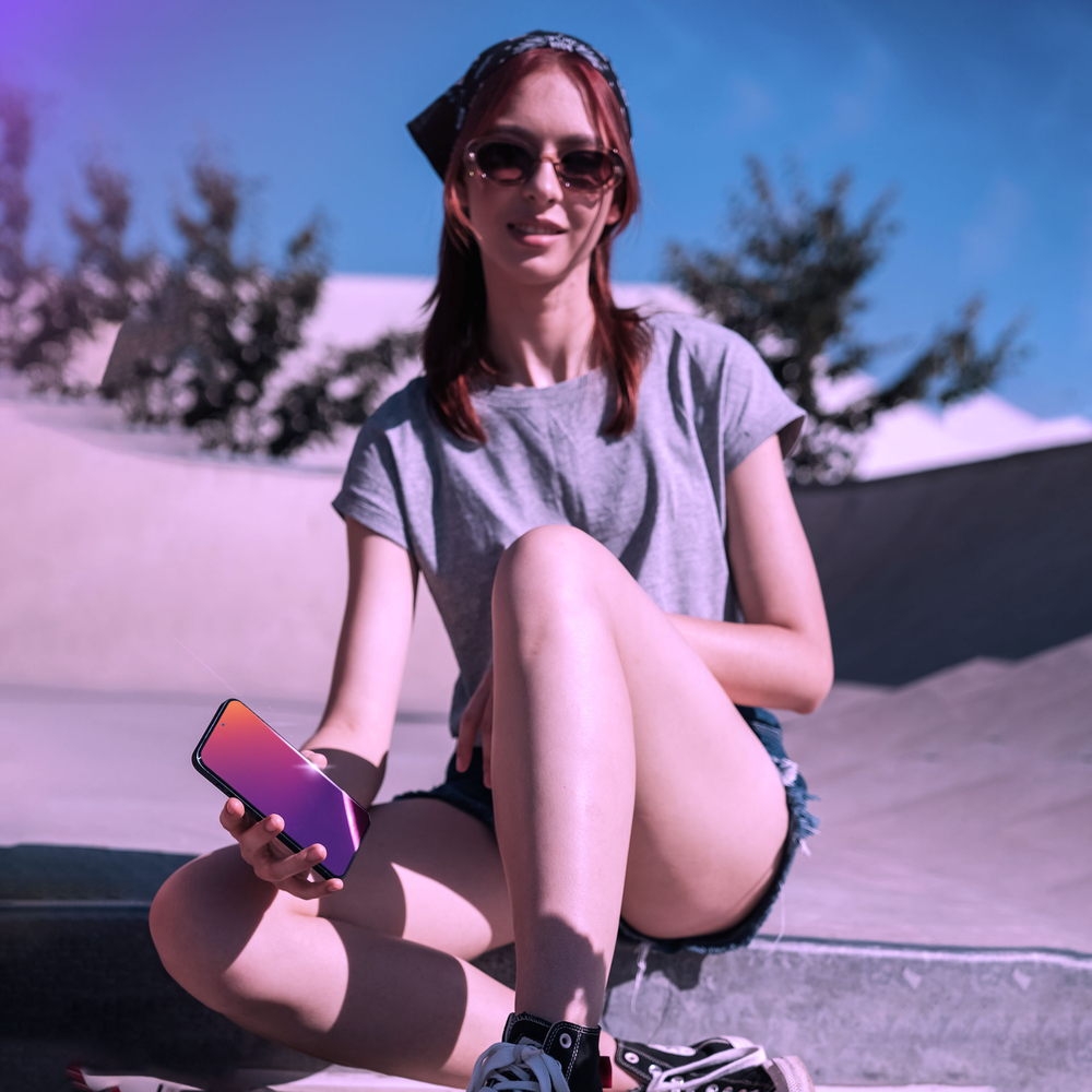 3mk Rainbow Privacy grūdintas stiklas, skirtas Apple iPhone 16 Pro Max