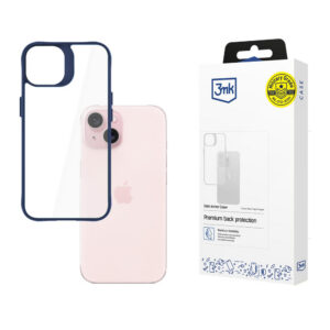 3mk Satin Armor Case+ Blue, skirtas Apple iPhone 15 - skaidrus