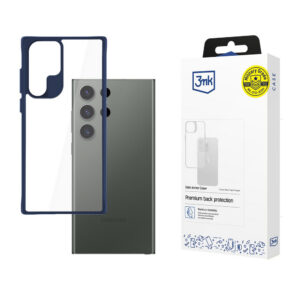 3mk Satin Armor Case+ Blue, skirtas Samsung Galaxy S24 Ultra – skaidrus