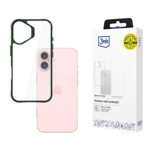 3mk Satin Armor Case+ Green, skirtas Apple iPhone 16 - skaidrus