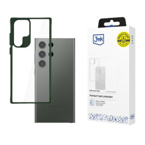 3mk Satin Armor Case+ Green, skirtas Samsung Galaxy S24 Ultra – skaidrus