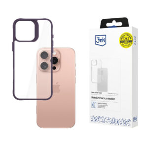 3mk Satin Armor Case+ Purple, skirtas Apple iPhone 16 Pro – skaidrus