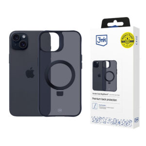 3mk Smoke Case Mag&Stand, skirtas Apple iPhone 15 plus - juodas