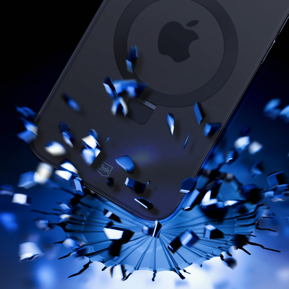 3mk Smoke Case Mag&Stand skirtas Apple iPhone 16 Pro Max - juodas