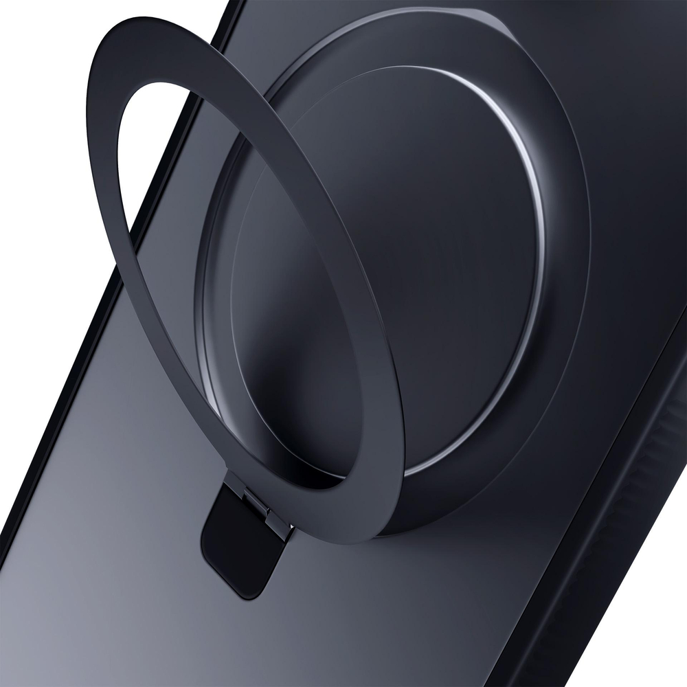 3mk Smoke Case Mag&Stand, skirtas Apple iPhone 12 pro max - juodas