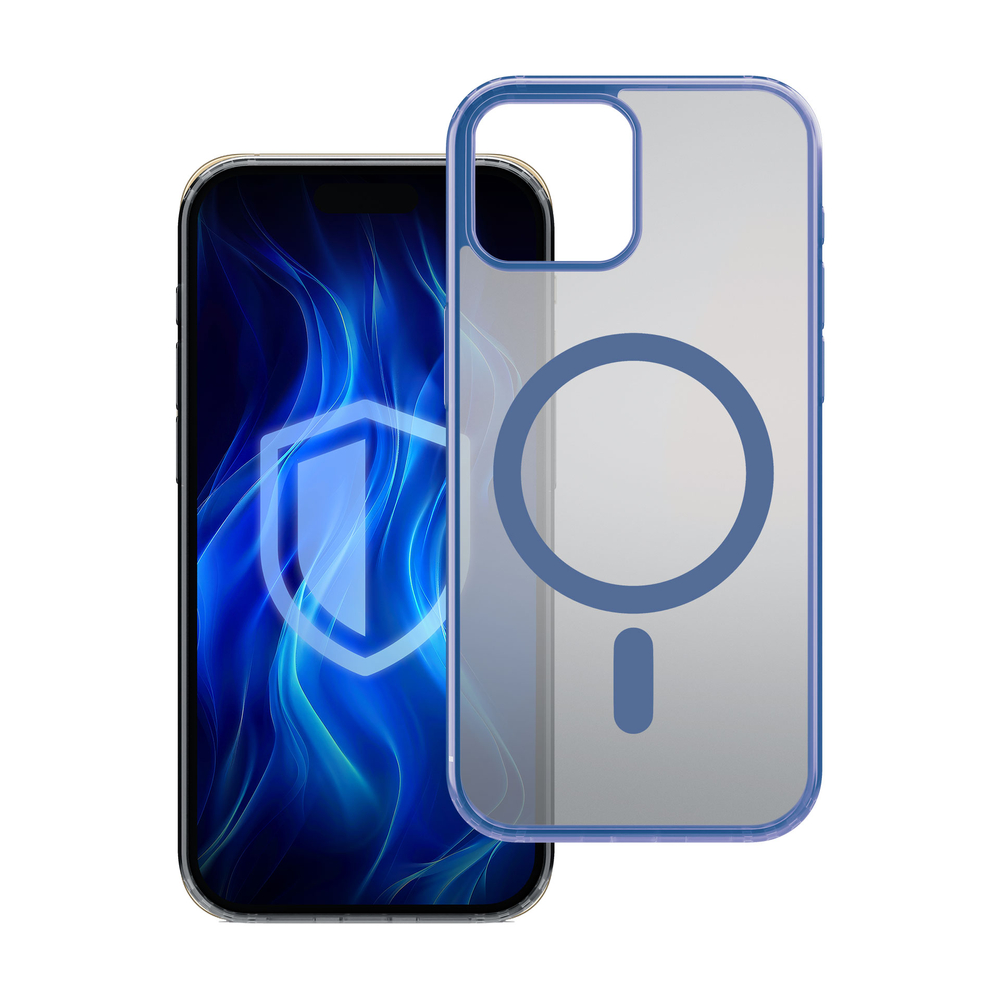3mk Frosty MagCase mėlynas dėklas, skirtas Apple iPhone 15 – skaidrus
