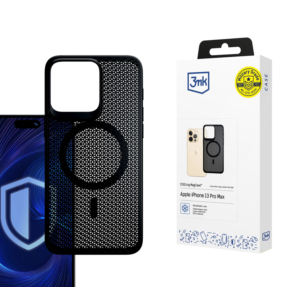3mk COOLing MagCase dėklas, skirtas Apple iPhone 13 Pro Max - juodas