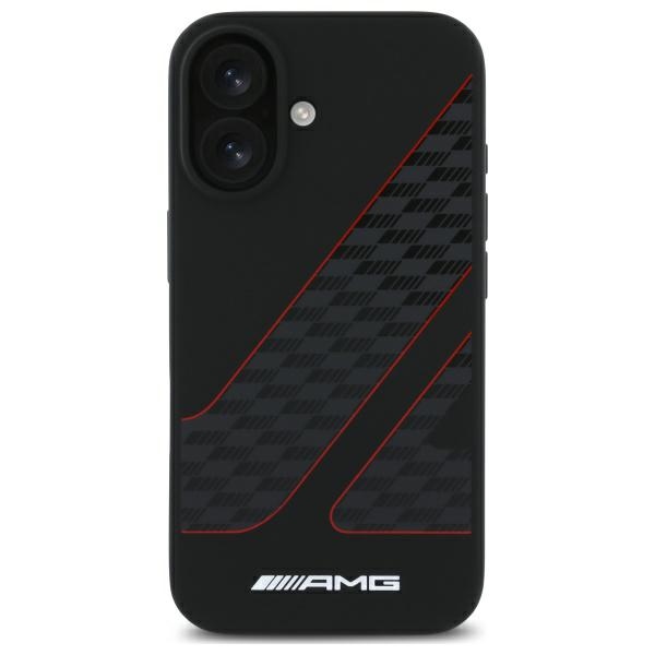 AMG Checkered Flag MagSafe dėklas iPhone 16 – juodas