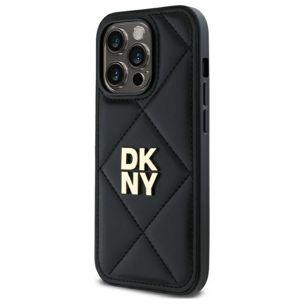 DKNY dygsniuotas dėklas iPhone 14 Pro – juodas