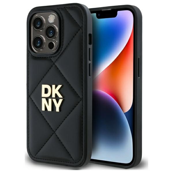 DKNY dygsniuotas dėklas iPhone 14 Pro Max – juodas