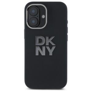 DKNY silikoninis dėklas iPhone 16 (6,1") – juodas