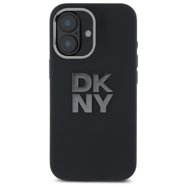 DKNY silikoninis dėklas iPhone 16 (6,1") – juodas
