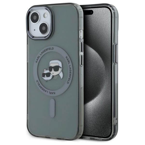 Karl Lagerfeld MagSafe dėklas iPhone 15 – juodas
