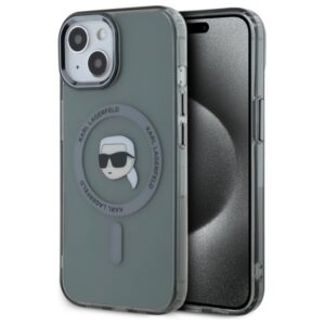 Karl Lagerfeld MagSafe dėklas iPhone 15 – juodas