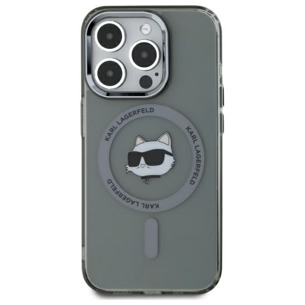 Karl Lagerfeld MagSafe dėklas iPhone 15 Pro Max – juodas