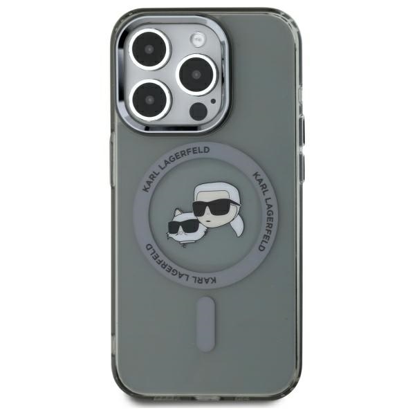 Karl Lagerfeld MagSafe dėklas iPhone 15 Pro Max – juodas