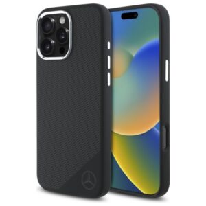 Mercedes MagSafe dėklas iPhone 16 Pro 6.3 – juodas
