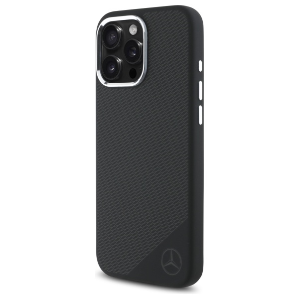 Mercedes MagSafe dėklas iPhone 16 Pro 6.3 – juodas