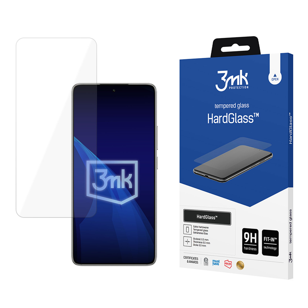 Grūdintas stiklas 9H 3mk HardGlass™, skirtas Xiaomi 14T / 14T Pro