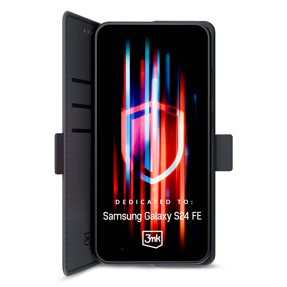 3mk piniginės dėklas, skirtas Samsung Galaxy S24 FE – juodas