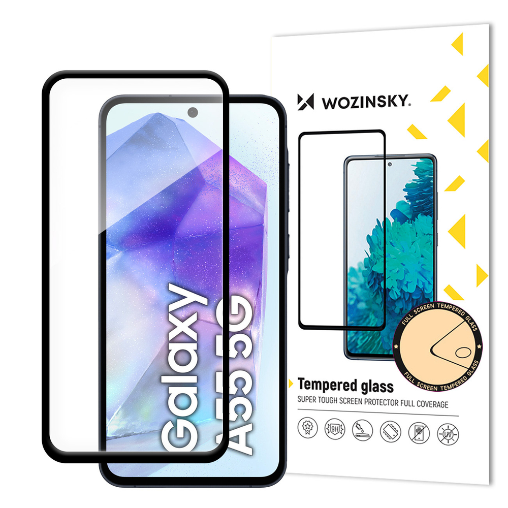 Wozinsky Full Glue stiklas Galaxy S25 – juodas rėmas