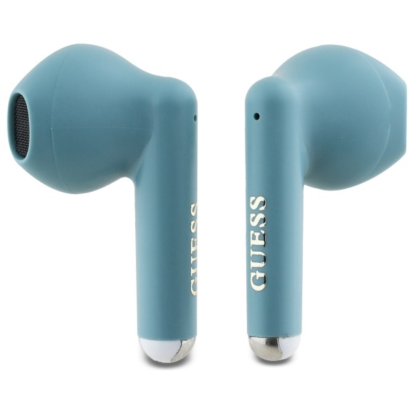 Guess Bluetooth ausinės GUTWSJ14ESGQ TWS + prijungimo stotelė turkio/turkio spalvos spausdintas klasikinis logotipas