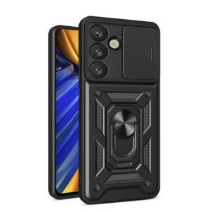 Hybrid Armor Camshield dėklas Samsung Galaxy S25 – juodas
