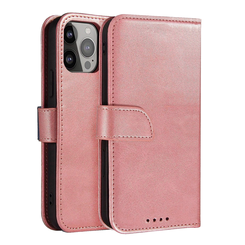 Magnetinis dėklas su atvartu Samsung Galaxy S25+ – rožinis