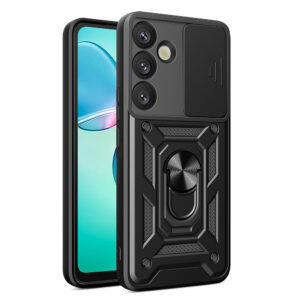 Hybrid Armor Camshield dėklas Samsung Galaxy S25+ – juodas