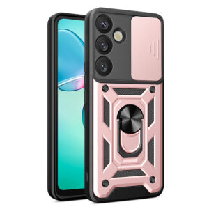 Hybrid Armor Camshield dėklas Samsung Galaxy S25+ – rožinis