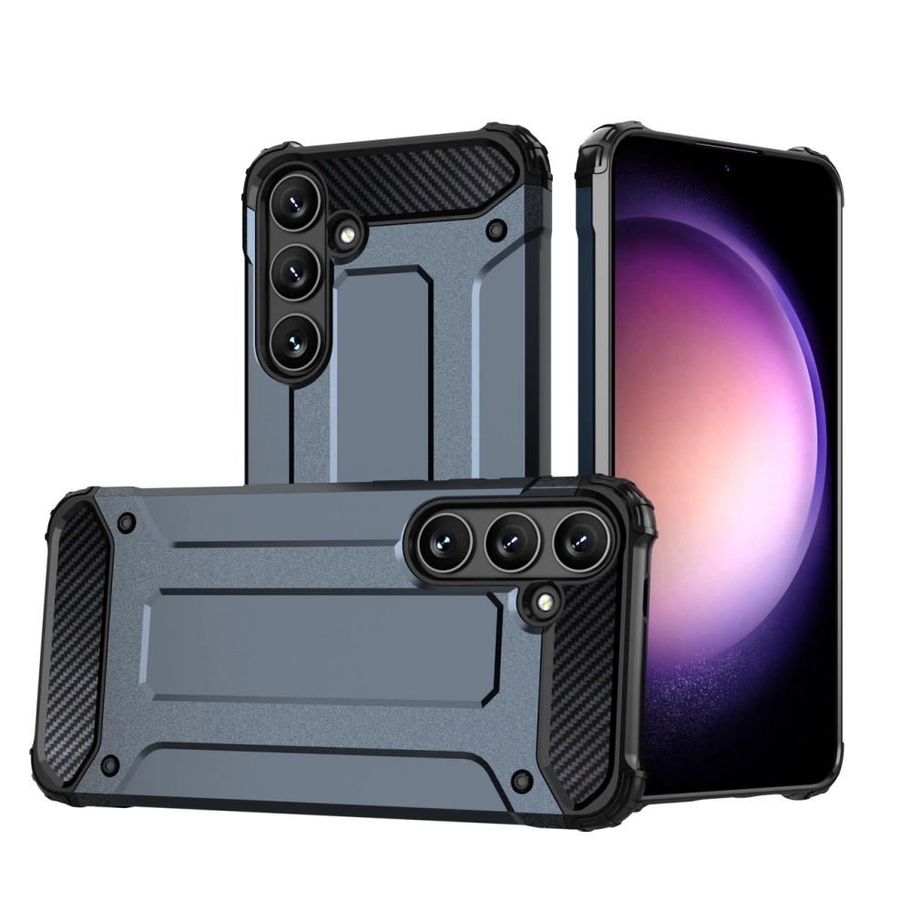 Hybrid Armor Camshield dėklas Samsung Galaxy S25+ – mėlynas