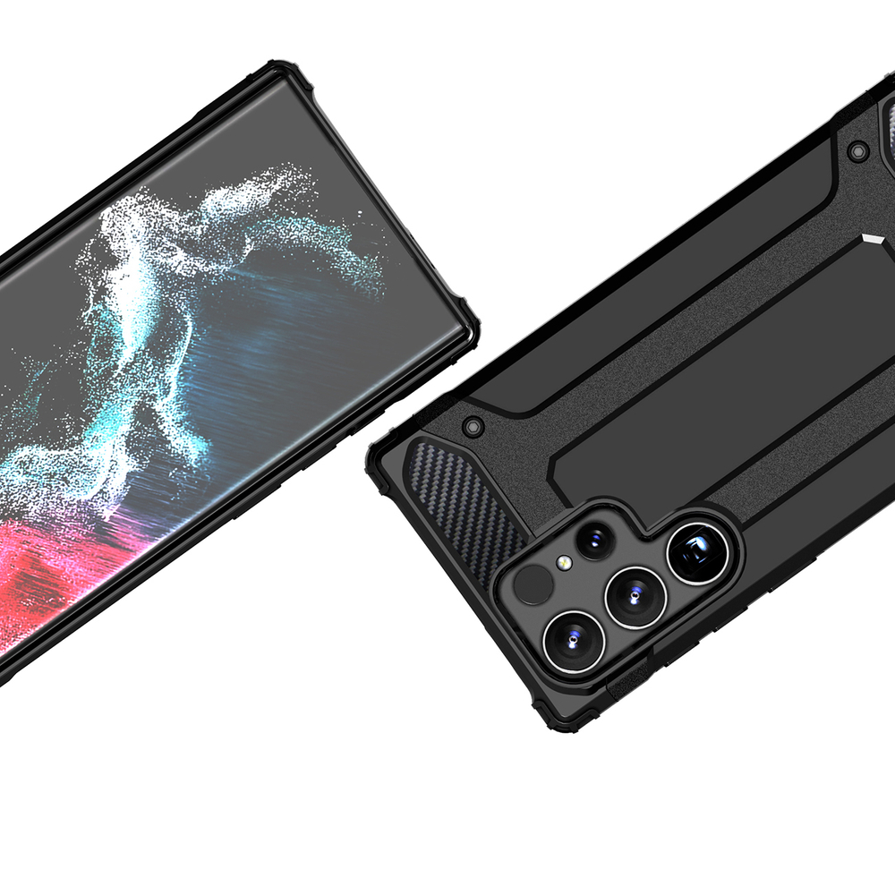 Hybrid Armor dėklas Samsung Galaxy S25 Ultra – juodas