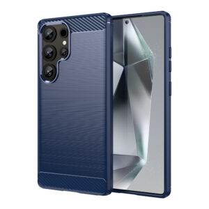 TPU karboninis dėklas Samsung Galaxy S25 Ultra – mėlynas