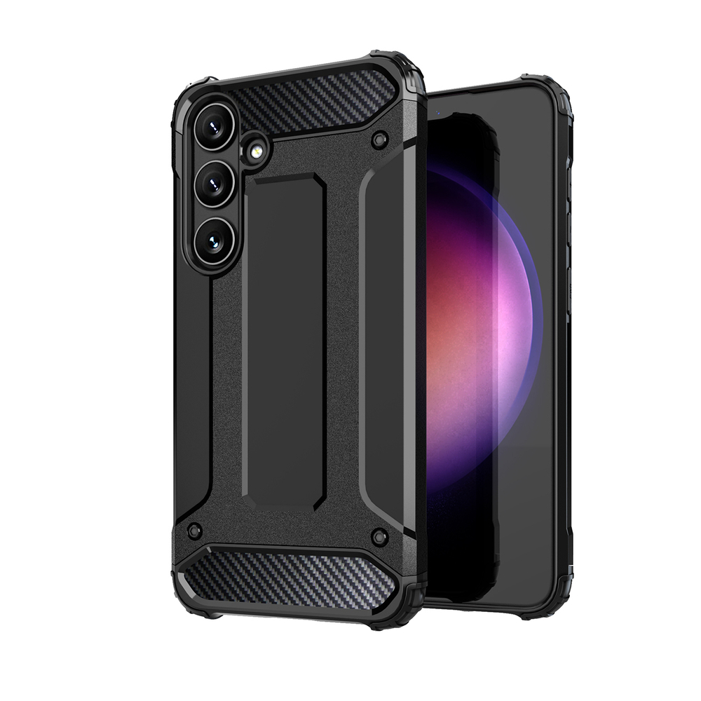Hybrid Armor dėklas Samsung Galaxy S24 FE – juodas