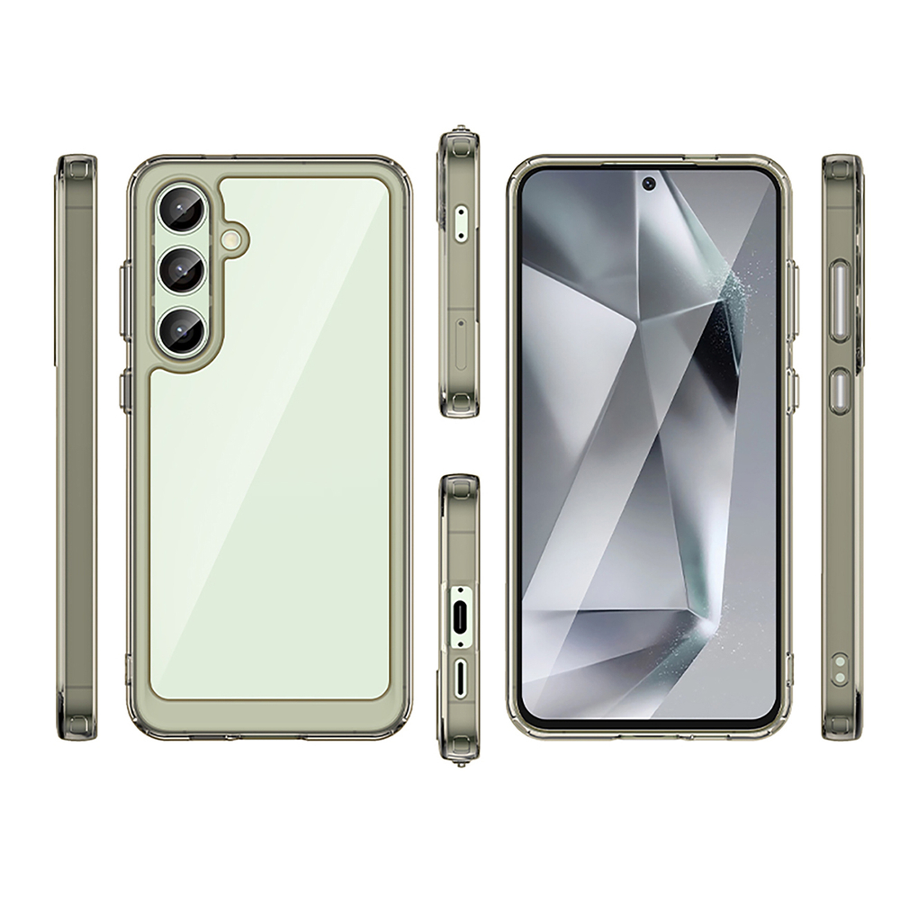 Outer Space Case dėklas Samsung Galaxy S24 FE – skaidrus juodas