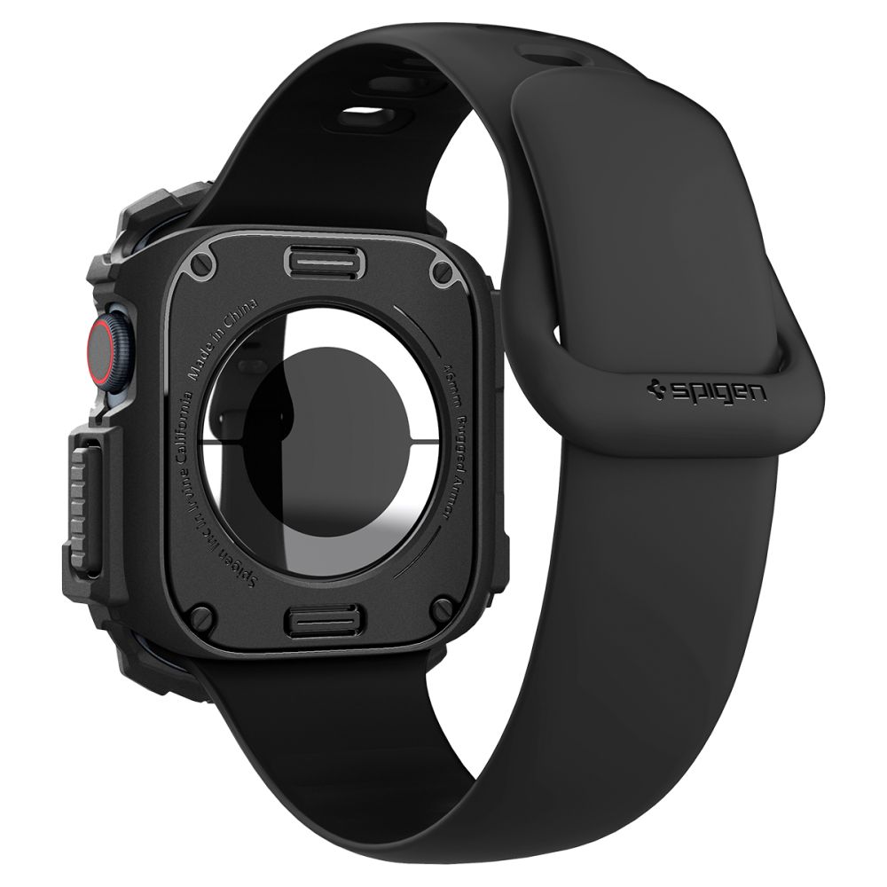 Dėklas Spigen Rugged Armor Apple Watch 10 / 11 (46 mm), matinis juodas