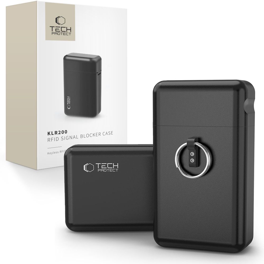 Dėklas automobilio raktui nuo RFID signalo Tech-Protect KLR200, juodas