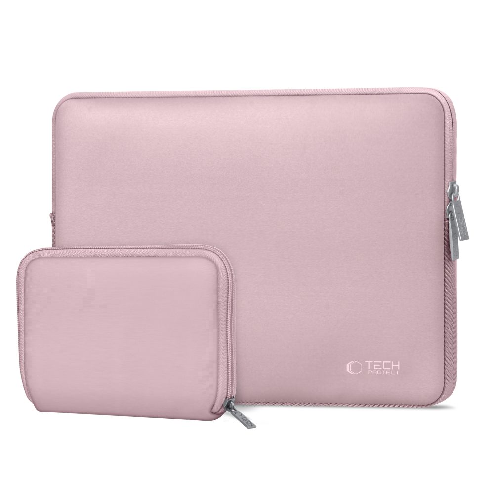 Dėklas nešiojamajam kompiuteriui Tech-Protect NeoSlim 13-14, blankiai rožinis