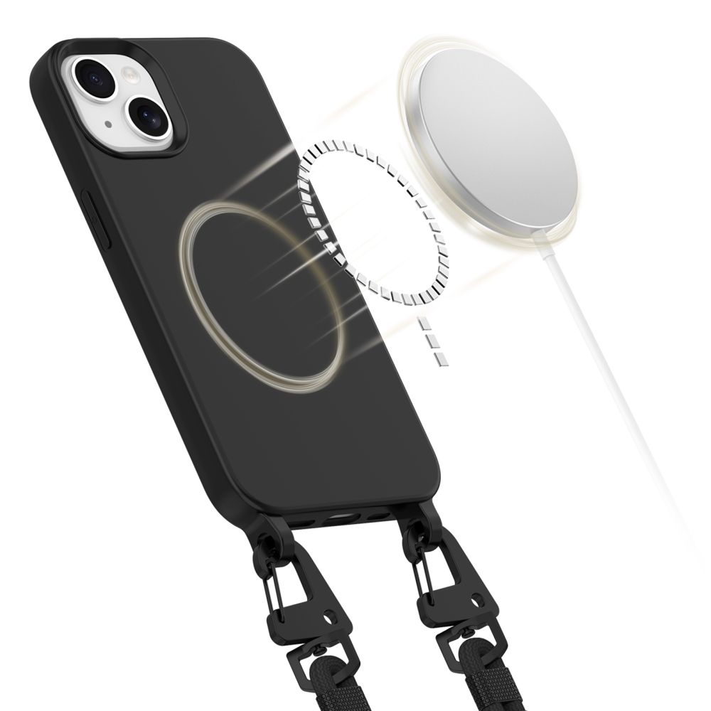 Dėklas Tech-Protect Magnecklace MagSafe iPhone 13, juodas