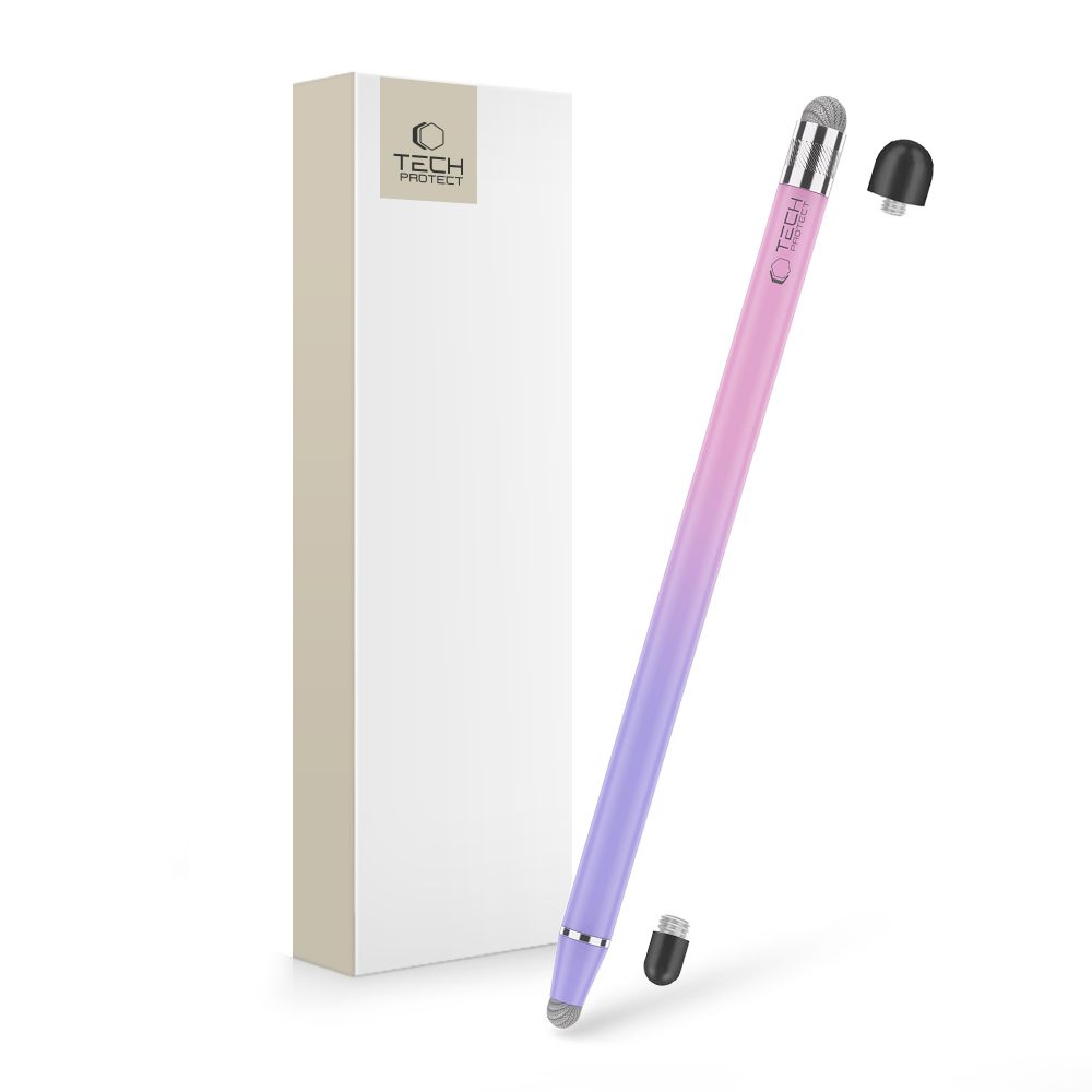 Jutiklinis rašiklis Tech-Protect USP100 4-Tip, violetinė/rožinė