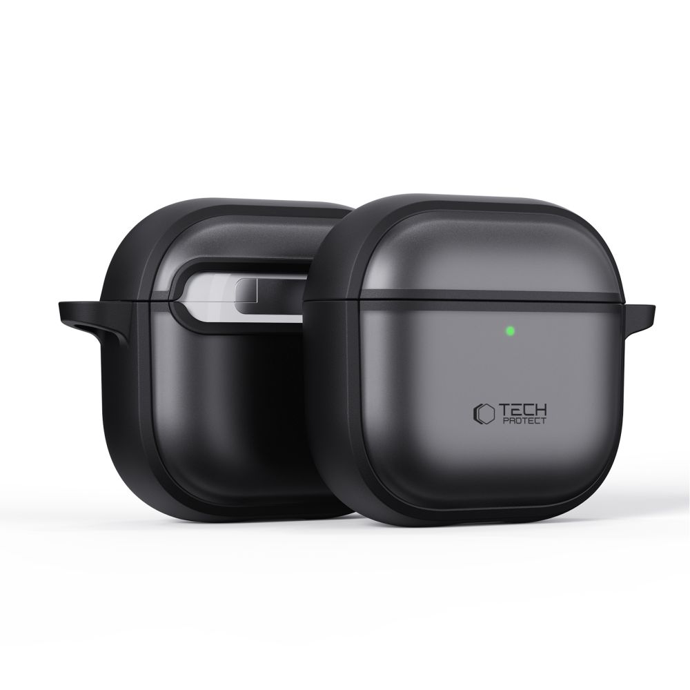 Dėklas Tech-Protect Magmat Apple AirPods 4, matinis juodas