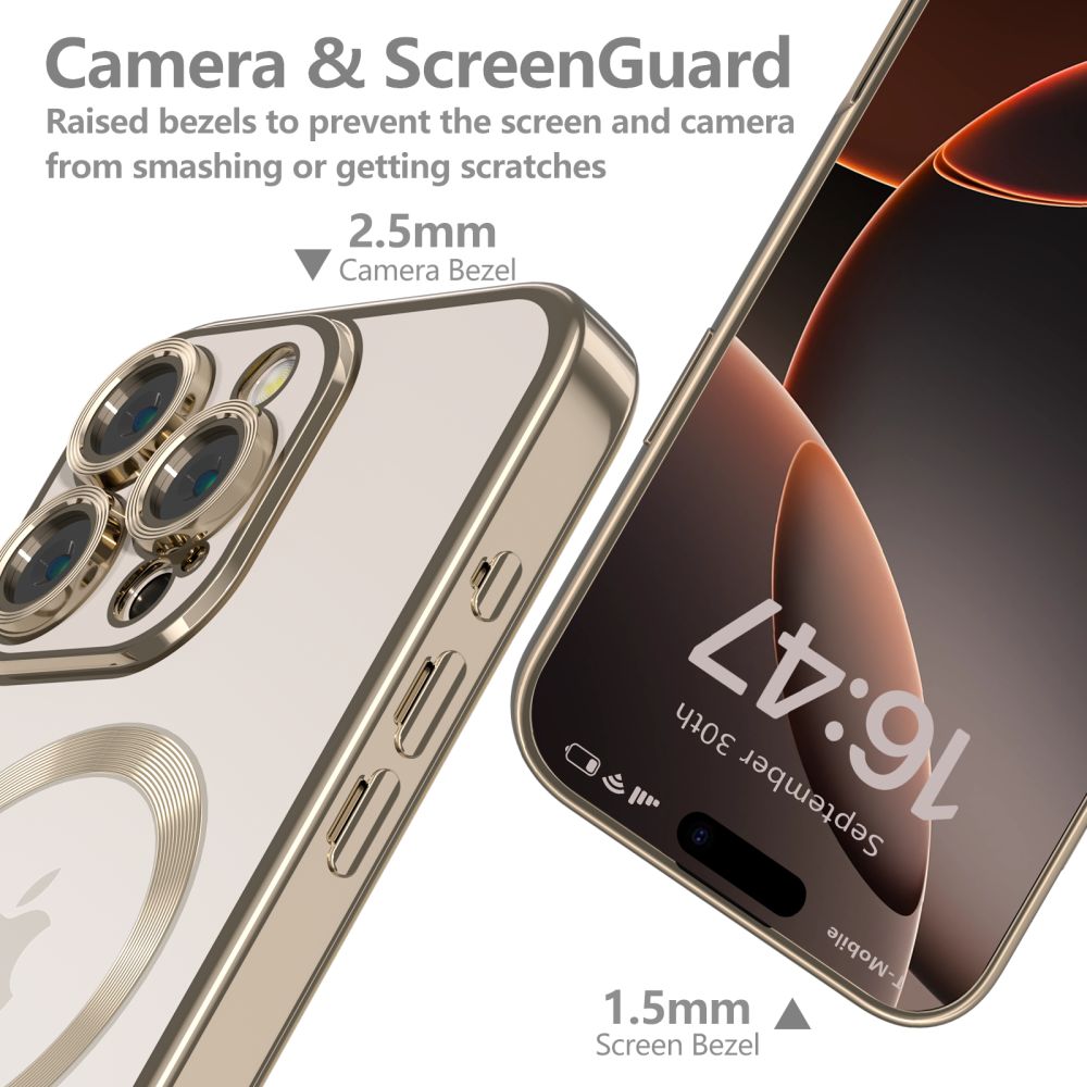 Dėklas Tech-Protect MagFlex MagSafe iPhone 16 Pro Max, blizgus smėlio spalvos