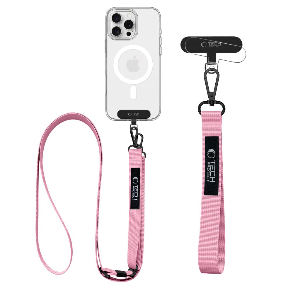 Dirželis Tech-Protect C6S Rope Crossbody, šviesiai rožinis