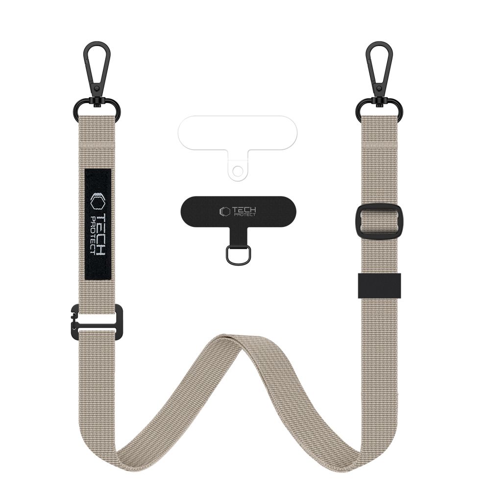 Dirželis Tech-Protect C6S Rope Crossbody, kreminis
