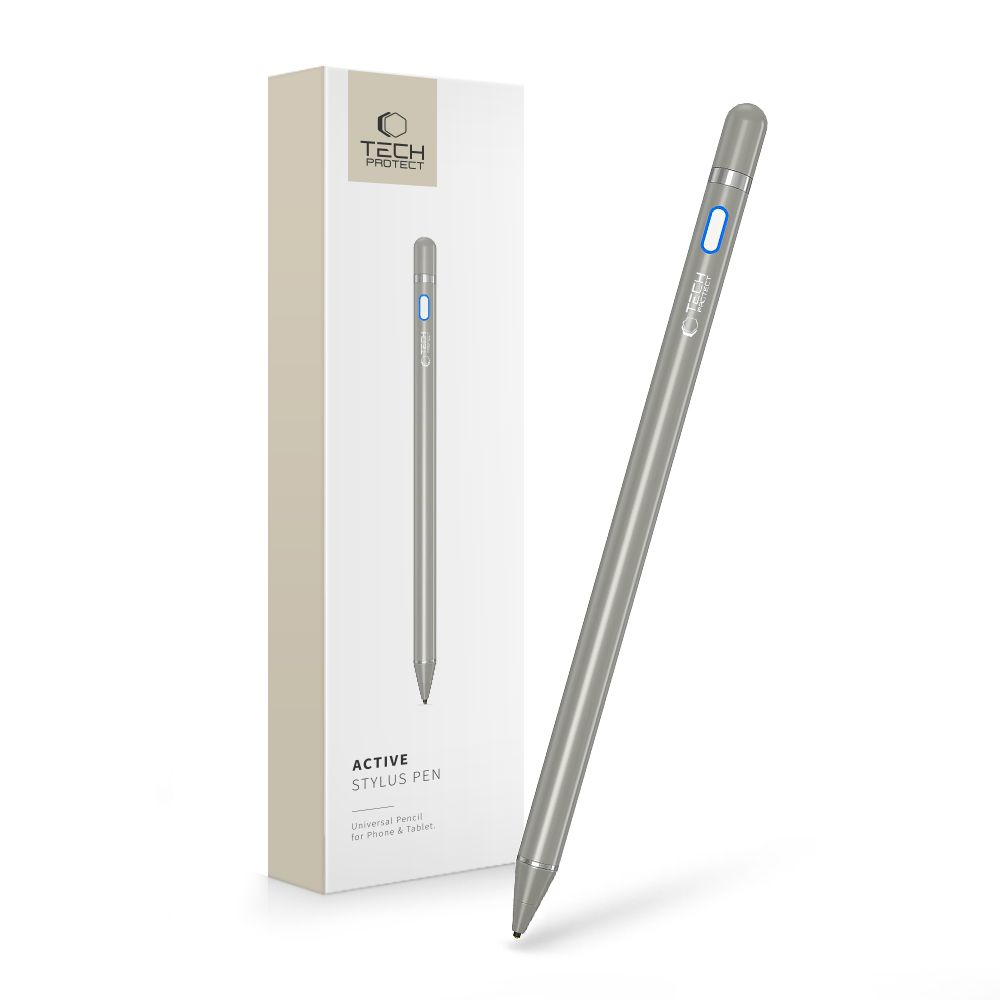 Jutiklinis rašiklis Tech-Protect Active Stylus Pen, titano spalvos